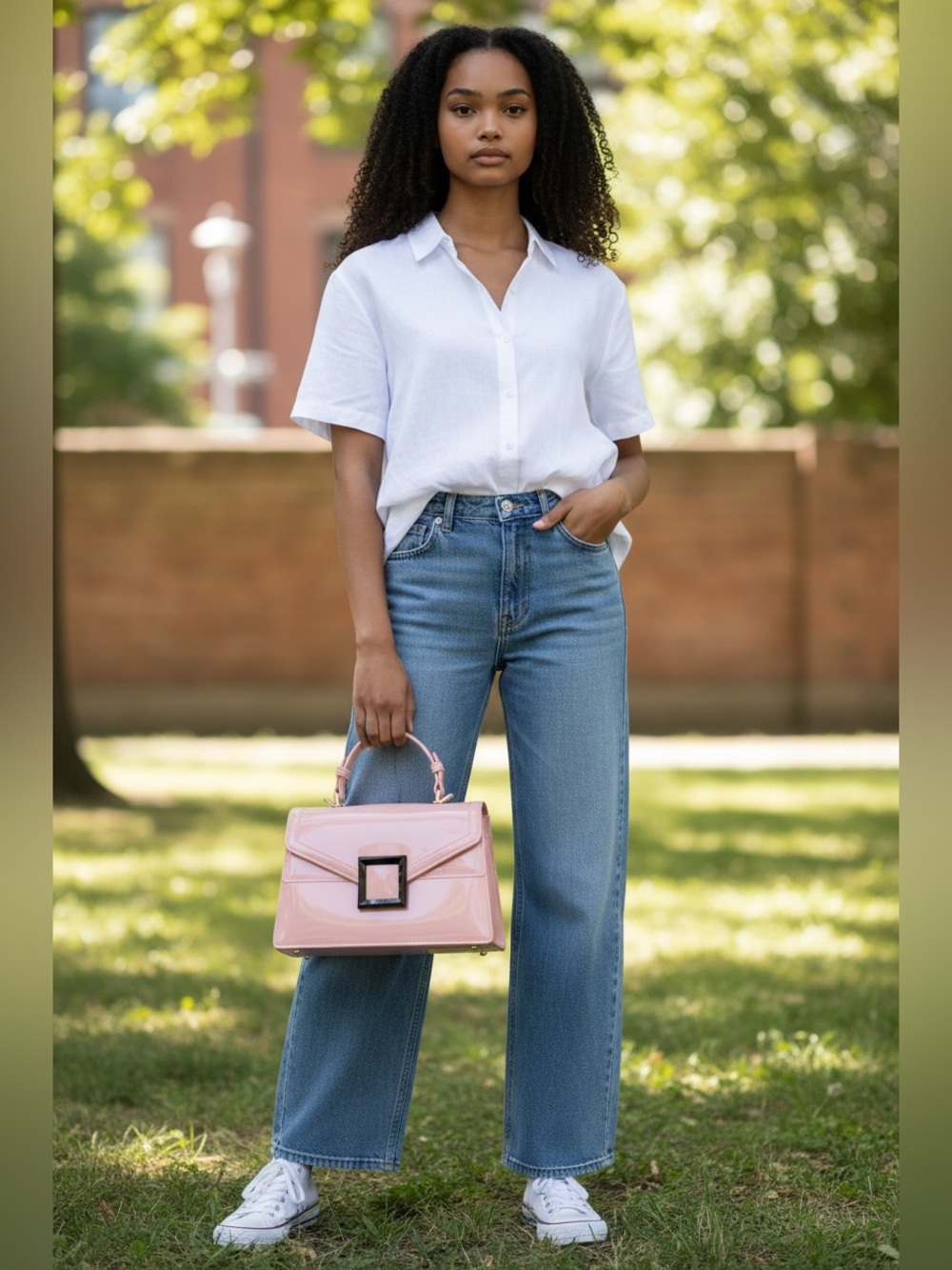 Deluxity Los Angeles Jelly Pink Handbag with Strap